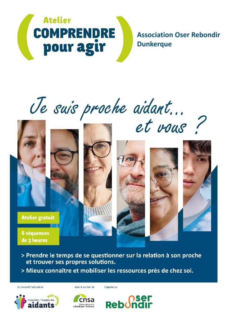 Affiche de l’atelier Comprendre pour agir à Dunkerque pour les proches aidants